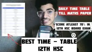 How To  Score 70+% in LAST DAYS ?! | Daily TIME - TABLE | #12thhsc #mhtcet2026 #mhtcet #rajshinde