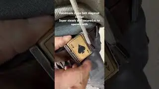 Handmade steel zippo lighter belt magnet carrier,strong hold and secured,e to operate lol 👍