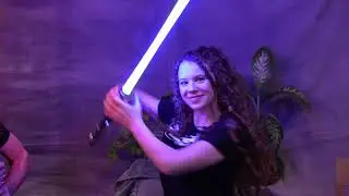 Star Wars saber unboxing with 'The Price of Freedom' stars, Sally Guinness and Willow Rawlings.