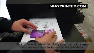 small A4 UV printer print photo on clear transparent acrylic sheet