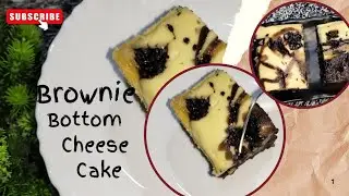 Brownie Bottom Cheesecake Recipe| Easiest Brownie चीज़ केक की रेसिपी #brownie #cheesecake 