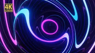 VJ LOOP NEON Pink Blue Gradient Aesthetic Waves Abstract Background Video 4k Screensaver for TV 6h