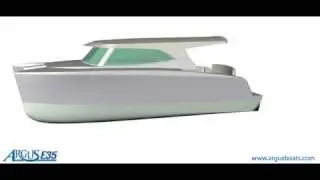 New coastal cruising catamaran design by Roger Hill and manufactured by Argus Boats in Australia