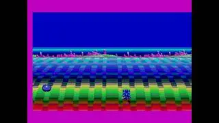 Palette & scroll raster effect test Sega Master Sytem