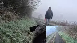 Walkies with Merlin - 02/12/25 - Morning Dog Walk - dual camera POV