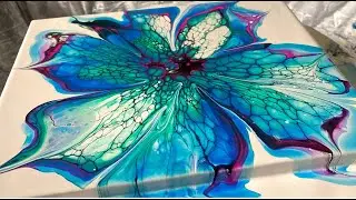 8 Stunning Blooms  Blue, Green & Pink Palette Inspiration in Fluid Art Acrylic Pouring