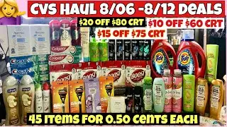 CVS HAUL 8/06 - 8/12 DEALS *CVS FREE & CHEAP COUPONING DEALS /$348 TOTAL SAVED