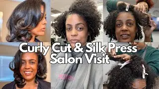 How to Cut Natural Hair Into the Perfect Shape | Silk Press & Mizani Air Cut for Curly Natural Hair