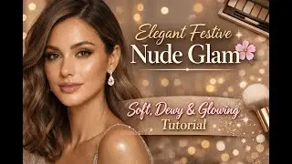 Elegant Festive Nude Glam 🌸 Soft, Dewy & Glowing Makeup Tutorial|#beautytutorial |#makeuptutorial