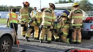 Seminole Fire Rescue extricates patient following a vehicle crash
