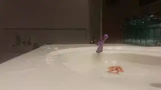 Stikbot goes to the pool