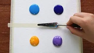 4 Seasons Tree Drawing｜Landscape Acrylic Painting on Mini Canvas Step by Step #258｜Satisfying Demo