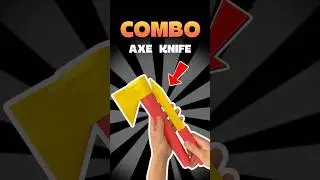 How To Make Combo Axe Knife #homemadepapercraft #diy #papercraft