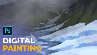 Landscape Digital Painting in Photoshop | Speedpainting | Environment Art | Moody Illustration