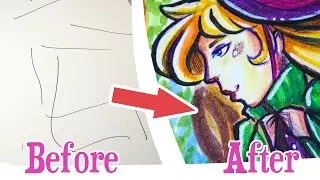 SCRIBBLE CHALLENGE #2 - Turning Random Lines into Art - Brush Pens
