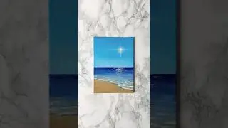 &ldquo;Sunlit Shore&rdquo; Easy painting tutorial for beginners #art #landscapepainting #diy #canvas