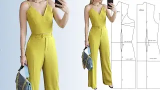 CONJUNTO ALFAIATARIA CROPPED DE ALCINHA E CALÇA FÁCIL (Interpretação de modelo e molde)#seulooknamco