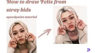 How to draw Felix from stray kids, asmr drawing