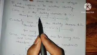 The identity element in a group is unique || Group Theory | Identity element is unique || BScMaths
