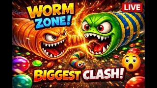 WormZone.io LIVE 🔴 | Pro Gameplay 😱 | Biggest Worm | High Score🐛