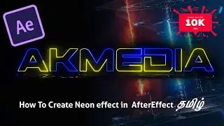 without plugin Neon Text Animation in After Effects || Easy|Tutorial