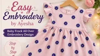 Beautiful Flower hand embroidery design||very easy border line design 💯💯
