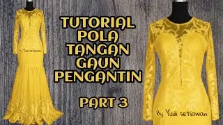 Wedding dress hand pattern || part 3 #weddingdresspattern