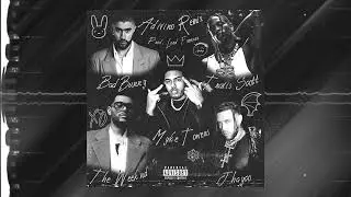 ADIVINO REMIX - Bad Bunny, Myke Towers ft. Travis Scott, The Weeknd, Jhayco  (Official Visualizer)