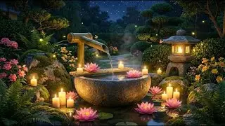 Soft Piano + Soothing 🌿Relaxing Stress Anxiety Relief Water Sounds💦 Music,Sleep,Meditation.