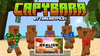Capybara Skins for Minecraft 1.21| Swimming animation in RealismCraft