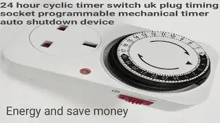 24 Hour Cyclic Timer Switch UK Plug Timing Socket Programmable Mechanical Timer Auto Shutdown device