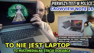 CrowView NOTE 14 - TO NIE JEST LAPTOP Multimedialna stacja dokująca do Raspberry XBOX PS5 Smartfona