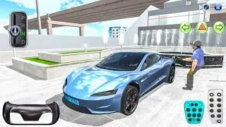 New EV Car Tesla Roadster Charging in Villa - 3D Driving Class Simulation - Best Android Gameplay 💙💙