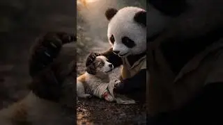 Baby Panda🐼 Geo a hero saved Puppy 🫠#pandathesaviour #shorts #viral #shortsfeed #ytshorts #youtube