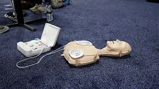 This compact AI-powered home defibrillator is designed so anyone can help save a life