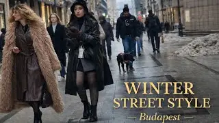 Snowy Winter in Budapest ❄️ | Streets, People & City Vibes