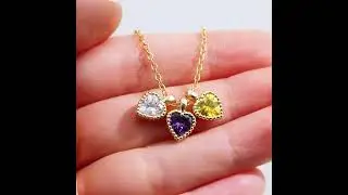 Wonderful Heart Shaped Birthstone Necklace For Women