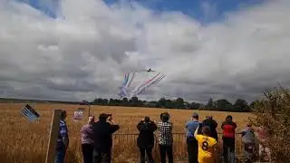 British Airways BOAC Retro Livery 747 & red arrows formation  RIAT 2019