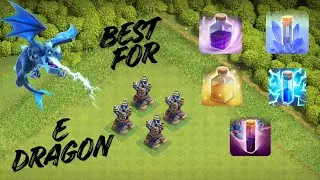 Clash Of Clans| Which spell can support to E - Dragon  to distroy Air Defense. #clashwithlelum #coc 