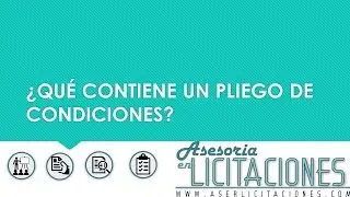 PLIEGO DE CONDICIONES