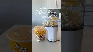 Cozy night in with me 🍿 #restockasmr #amazonhome #asmrvlog