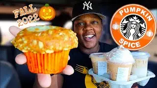 TRYING Starbucks NEW 2022 Fall Drinks & Treats!