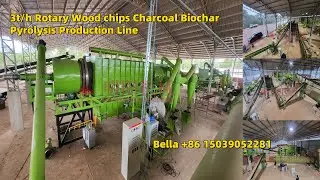 3th Charcoal Biochar Pyrolysis Project Production Line for Making Charcoal Biochar in Client's Plant