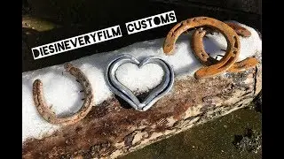 Forging a horseshoe heart