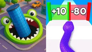 Hole.io VS Snake Run Race Max All Levels Gameplay Android,iOS NEW UPDATE