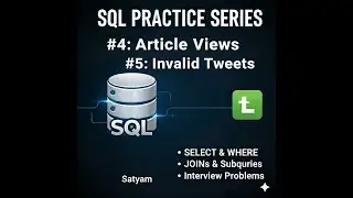 LeetCode SQL Sheet &ndash; Ep 4 |  Article Views | Invalid Tweets|  Learn SQL with Me