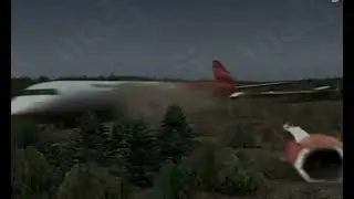 henan airlines flight 8387 - animaci&oacute;n de choque