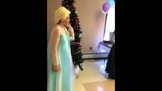Olivia's birthday party with Anna and Elsa- for the first time in forever