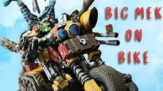 Warhammer 40K Big Mek on Bike kitbash