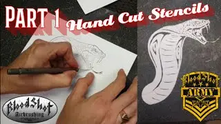 How to Airbrush a Reaper & Cobra on a Motorcycle GasTank. Video 1- From Concept to Stencil